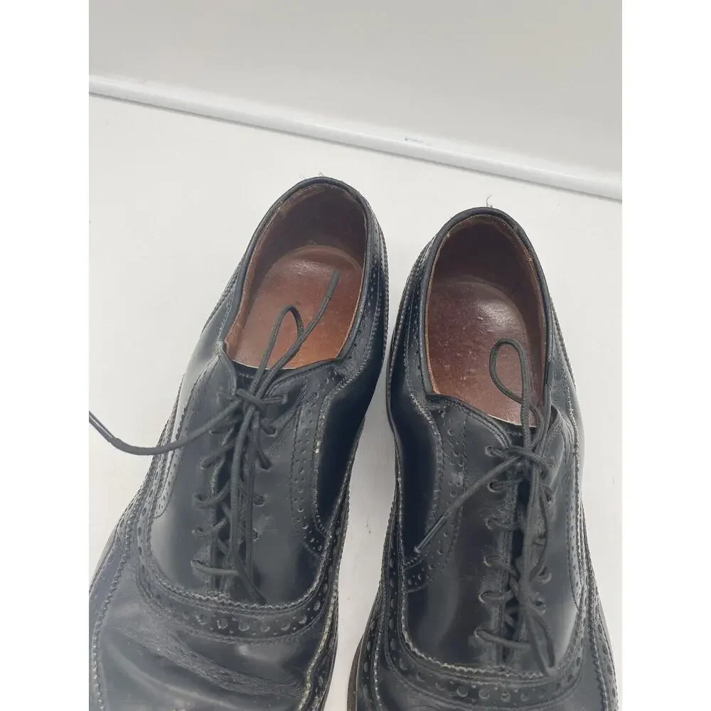 Allen Edmonds McAllister‎ Wingtip Oxford Black Leather Mens Dress Shoes 10.5 C